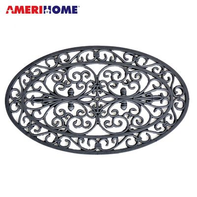 AmeriHome Decorative Scrollwork Rubber Entry Mat, RMATOV