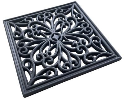 Image showing  Rubber Scrollwork Square Step Mats, 4-Pack