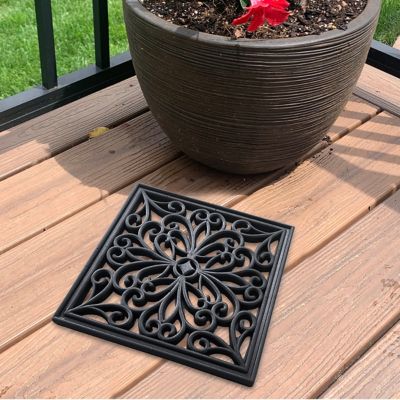 Image showing  Rubber Scrollwork Square Step Mats, 4-Pack