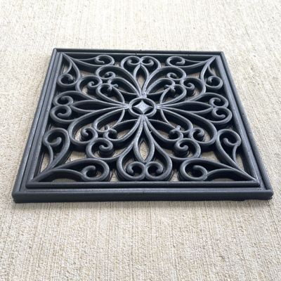 Image showing  Rubber Scrollwork Square Step Mats, 4-Pack