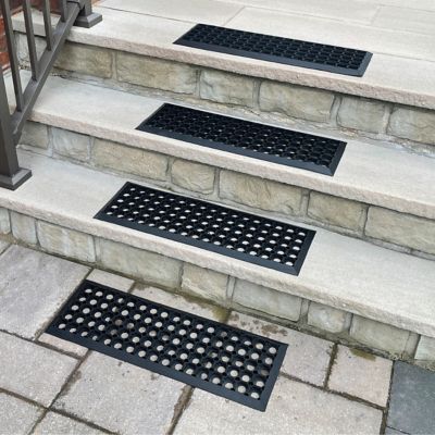Image showing  Drainage Rubber Stair Tread, 30 in. x 10 in., 4 pc. Set
