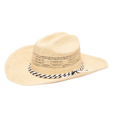 San Diego Hat Company Cowboy with 2 Tone Cotton Band