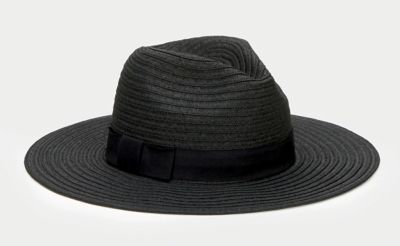 San Diego Hat Company Paper Braid Fedora with Bow