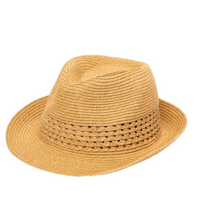 San Diego Hat Company Fedora with Open Weave Inset