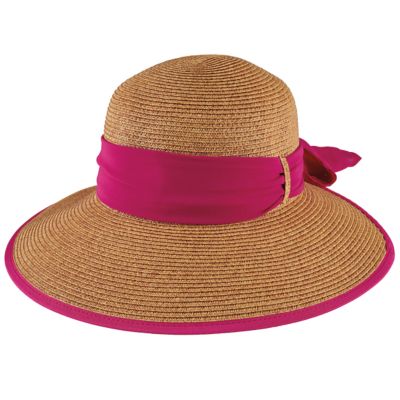 San Diego Hat Company Ultrabraid Face Saver with Chiffon Tie