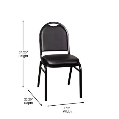 Image showing  Hercules Series Commercial Grade Dome Back Stacking Banquet Chair with Metal Frame, 500 lb. Capacity