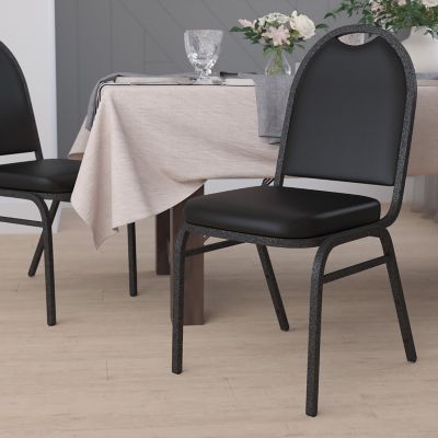 Flash Furniture Hercules Series Commercial Grade 500 lb. Capacity Dome Back Stacking Banquet Chair with Metal Frame