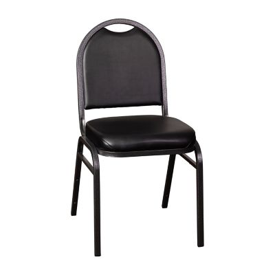 Image showing  Hercules Series Commercial Grade Dome Back Stacking Banquet Chair with Metal Frame, 500 lb. Capacity
