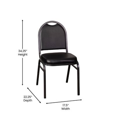 Image showing  Hercules Series Commercial Grade Dome Back Stacking Banquet Chair with Metal Frame, 500 lb. Capacity