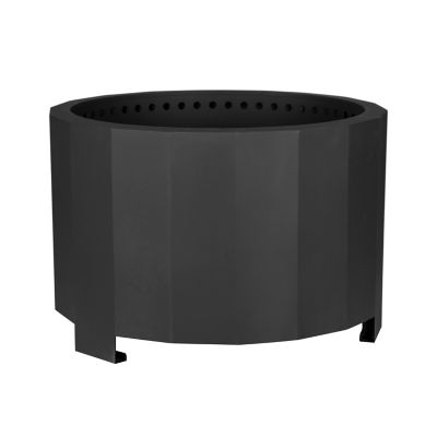 Image showing 1 th Flash Furniture Titus Commercial Grade 27 in. Smokeless Outdoor Firepit with Waterproof Cover, Black