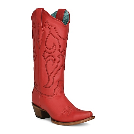 Corral Embroidery Cowhide Western Boot Snip Toe, Z5073