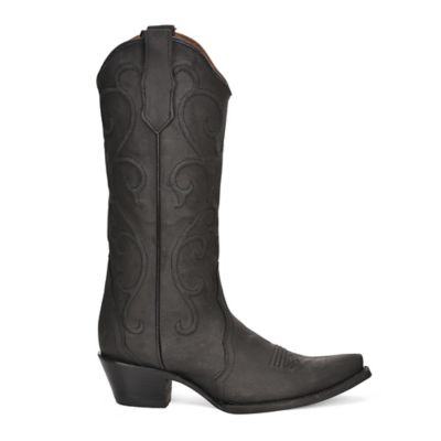Image showing  Women's Embroidery Cowhide Western Boot Snip Toe, Solid Black, L6012