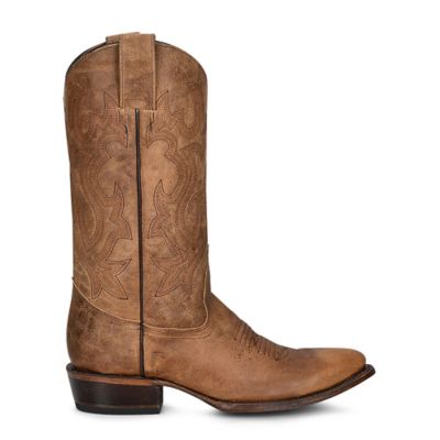 Image showing  Men's Embroidery Cowhide Western Boots, Round Toe, L