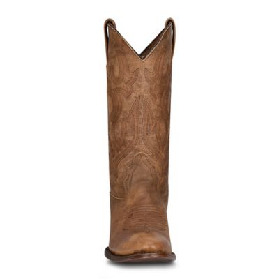 Image showing  Men's Embroidery Cowhide Western Boots, Round Toe, L