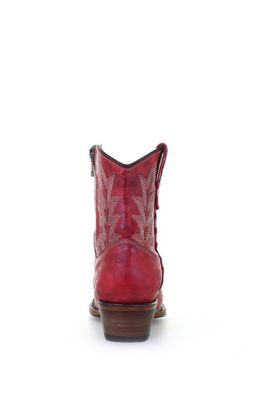Image showing  Women's Snip Toe Embroidery/Zipper Cowhide Urban Ankle Boots, 8.5 in., L5704