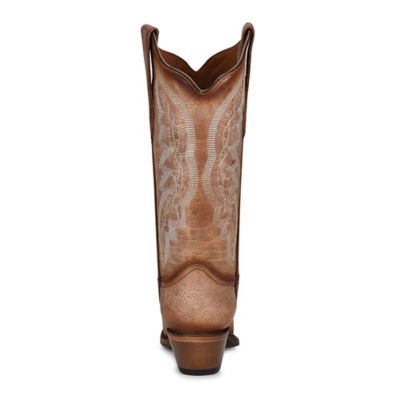 Image showing  Women's 13 in. Embroidery/Studs Cowhide Western Boots, Snip Toe, Light Brown, L