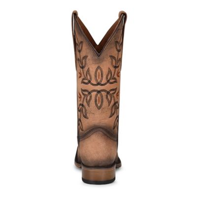 Image showing 3 th Circle G Women's 11 in. Square Toe Floral Embroidery Cowhide Western Boot