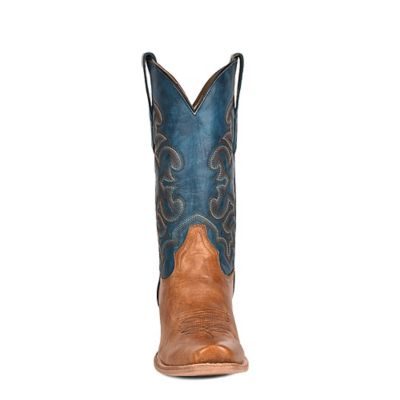 Image showing  Men's Embroidery Cowhide Western Boots, Horseman Toe, A4378