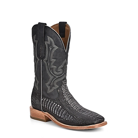 Corral Men's Embroidery Ostrich Leg Western Boot Wide Square Toe, A4291