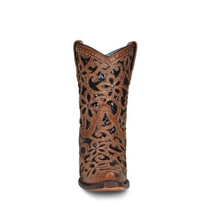 Image showing 1 th Corral Women's Inlay/Studs Cowhide Snip Toe Western Boots