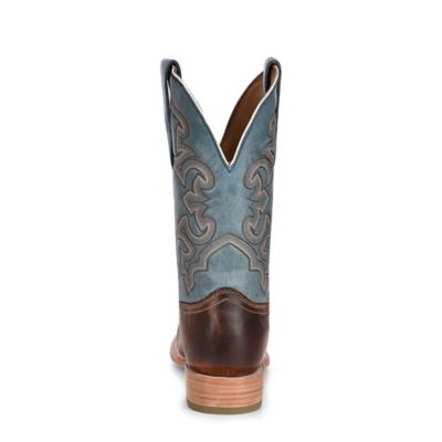 Image showing  Embroidery Cowhide Western Boot Wide Square Toe