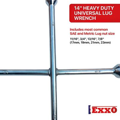 Image showing  14 in. Heavy-Duty Universal Lug Wrench, 4-Way Cross Wrench