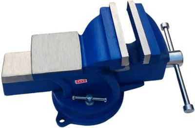 EXXO Bench Vise 4 in. with Swivel Base, Ductile Iron