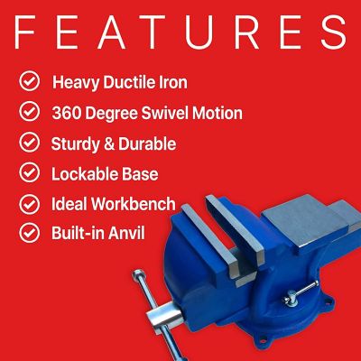 Image showing  Bench Vise 4 in. with Swivel Base, Ductile Iron