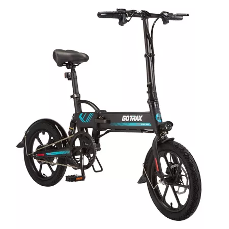 GOTRAX EBE1 Folding Electric Bike 16" Tire Black ATV & UTV Landscaping Attachments