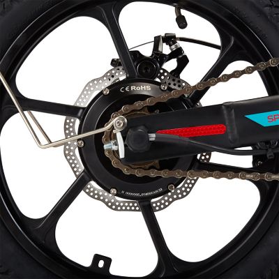 Image showing 6 th GOTRAX 16 in. EBE1 Folding Electric Bike, Black