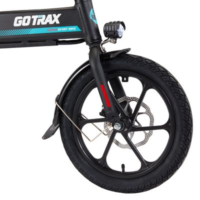 Image showing 8 th GOTRAX 16 in. EBE1 Folding Electric Bike, Black