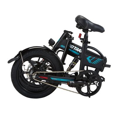 Image showing 9 th GOTRAX 16 in. EBE1 Folding Electric Bike, Black