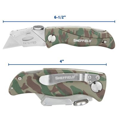 Image showing  Folding Lock Back Utility Knife - Camouflage, 12131