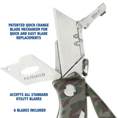 Image showing  Folding Lock Back Utility Knife - Camouflage, 12131