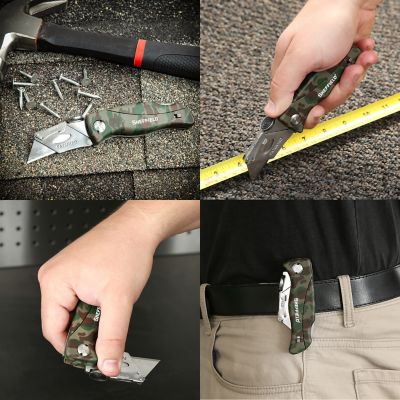 Image showing 9 th Sheffield Folding Lock Back Utility Knife - Camouflage, 12131