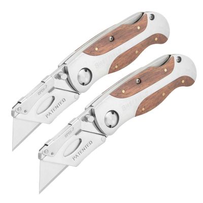 Sheffield 2.4 in. Premium Folding Lock Back Utility Knives, 2-Pack