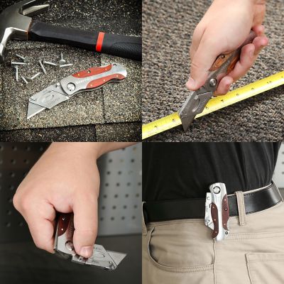 Image showing 8 th Sheffield 2.4 in. Premium Folding Lock Back Utility Knives, 2-Pack