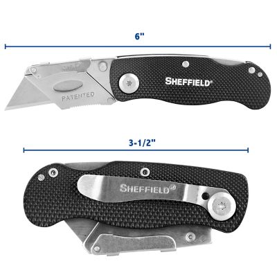 Image showing  Folding Lock Back Utility Knife - Black, 12613