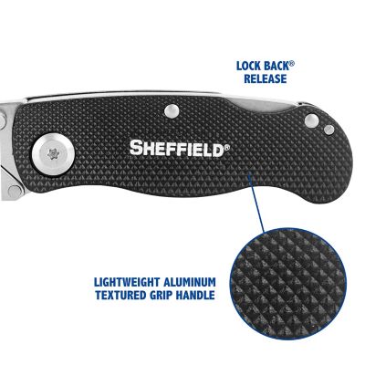 Image showing  Folding Lock Back Utility Knife - Black, 12613