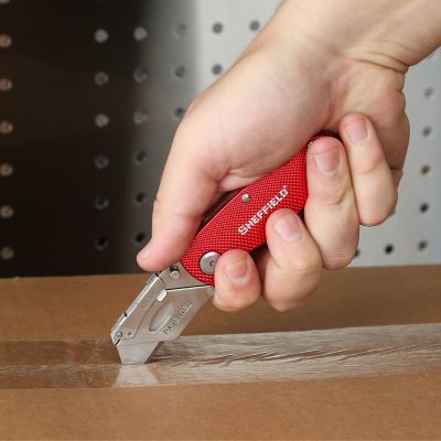 Image showing 6 th Sheffield Folding Lock Back Utility Knife - Red, 12614