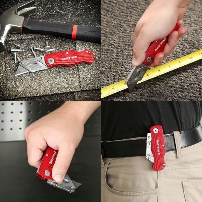 Image showing 8 th Sheffield Folding Lock Back Utility Knife - Red, 12614