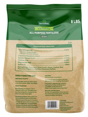 Image showing  8 lb. 200 sq. ft. Natural All-Purpose Plant Food, 4-4-4