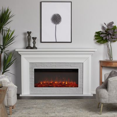 Real Flame Sonia Landscape Electric Fireplace in White -  4830E-W