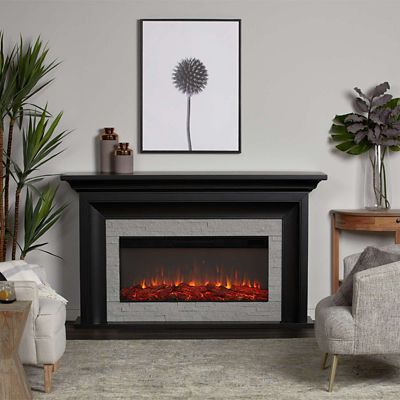 Real Flame Sonia Landscape Electric Fireplace in Black