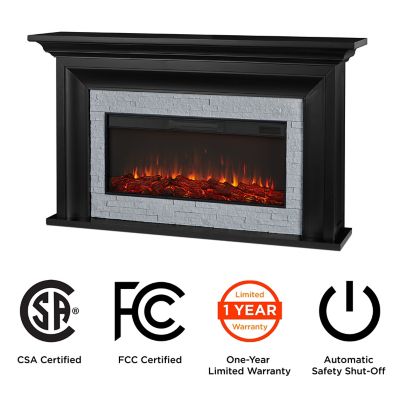Image showing  Sonia Landscape Electric Fireplace in Black