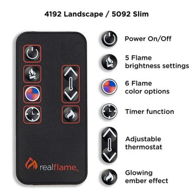 Image showing 9 th Real Flame Benjamin Landscape Media Electric Fireplace, 5110E-W