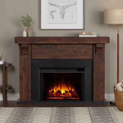 Real Flame Electric Indoor Gunnison Grand Fireplace in Chestnut Barnwood