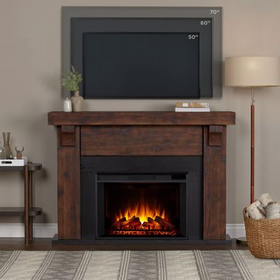 Image showing  Electric Indoor Gunnison Grand Fireplace in Chestnut Barnwood