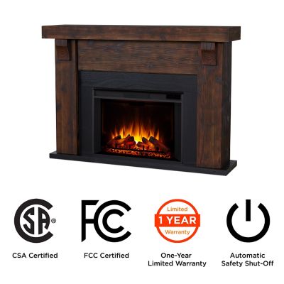 Image showing  Electric Indoor Gunnison Grand Fireplace in Chestnut Barnwood