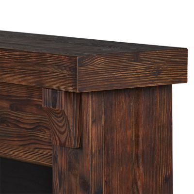 Image showing 5 th Real Flame Electric Indoor Gunnison Grand Fireplace in Chestnut Barnwood